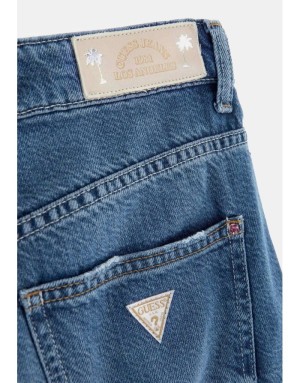 JEAN MOM GUESS, FORME TAPERED (CONIQUE), DÉLAVAGE USED, RÉFÉRENCE W4GA21D5B91