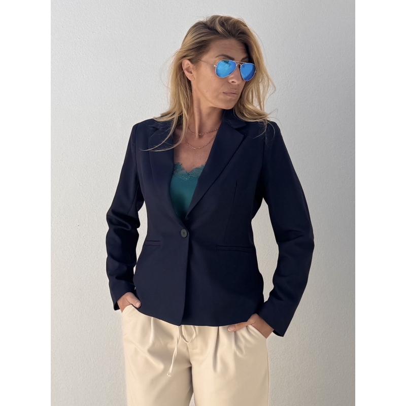 Blazer cintré couleur navy Molly Bracken, référence T1874CN