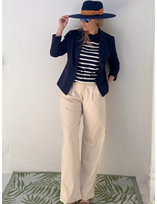 Blazer cintré couleur navy Molly Bracken, référence T1874CN