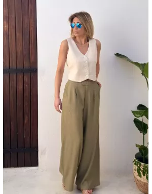 PANTALON LARGE À PINCES JADE LILI SIDONIO