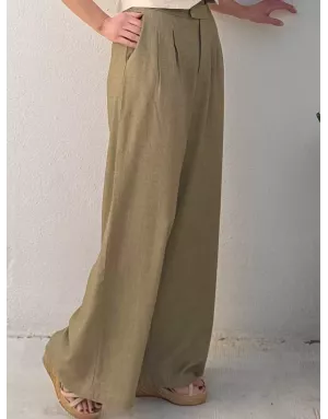 PANTALON LARGE À PINCES JADE LILI SIDONIO