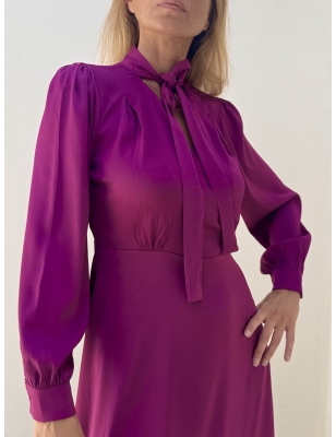 Robe féminine et originale Molly Bracken, coloris pourpre, référence T1883CN