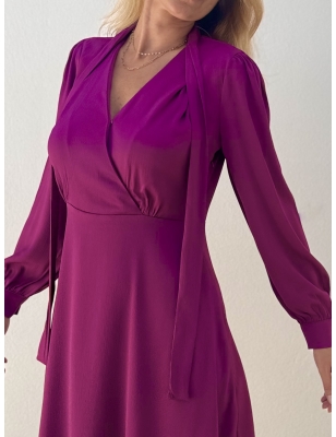 Robe féminine et originale Molly Bracken, coloris pourpre, référence T1883CN