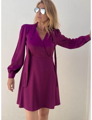 Robe féminine et originale Molly Bracken, coloris pourpre, référence T1883CN