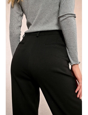 Pantalon tailleur noir Molly Bracken, coupe droite , référence P1761CN