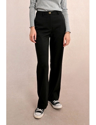 Pantalon tailleur noir Molly Bracken, coupe droite , référence P1761CN