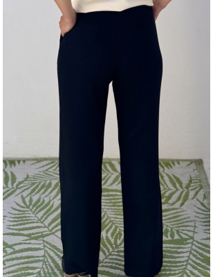 Pantalon tailleur noir Molly Bracken, coupe droite , référence P1761CN