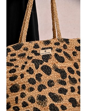 Sac cabas Molly Bracken, grand format, jute léopard - ZA61DE