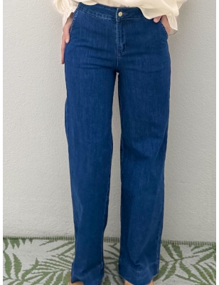 Denim taille haute, jambes larges et droites, Molly bracken, référence E1693CH