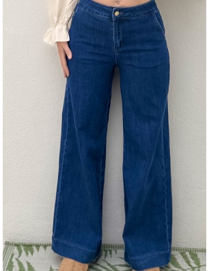 Denim taille haute, jambes larges et droites, Molly bracken, référence E1693CH