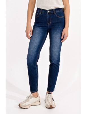 Denim taille semi-haute, coupe slim, jambes ajustées, Molly bracken, référence E1695CH