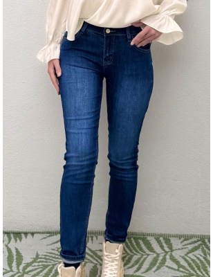 Denim taille semi-haute, coupe slim, jambes ajustées, Molly bracken, référence E1695CH