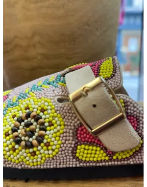 Sabots d'été avec perles, style bohème chic