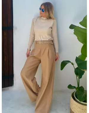 PANTALON LARGE À PINCES ARCHIE LILI SIDONIO