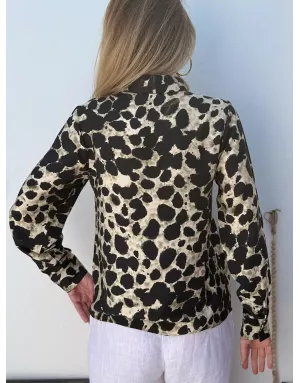 Chemise fluide, imprimé animalier léopard, Molly Bracken - Référence : N262DN