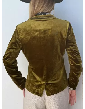 Blazer panne de velours Molly Bracken, coloris kaki, référence T114DH