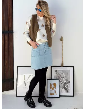 Gilet mouton Molly Bracken, coloris Kaki - Référence : RL742DH