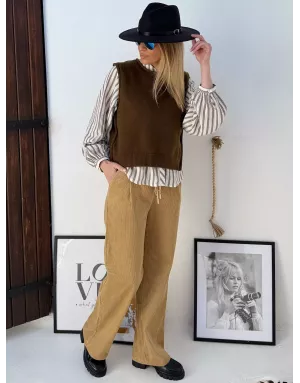 Pull maille Kaki sans manches, Molly Bracken, référence LAF121DN
