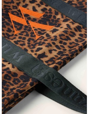 Sac cabas Vanessa Wu, grand format, tissu imprimé léopard - MA0135LP