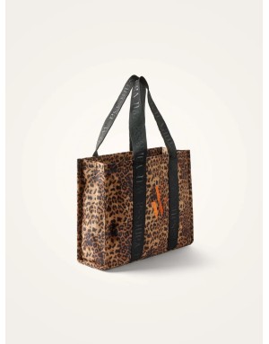 Sac cabas Vanessa Wu, grand format, tissu imprimé léopard - MA0135LP