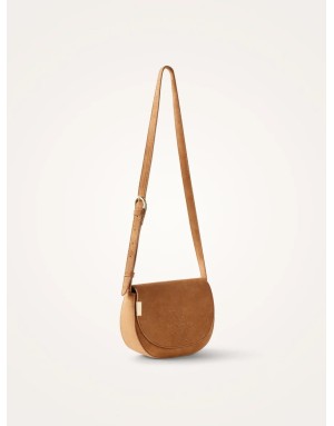 Sac bandoulière Vanessa Wu, petit format, suédine camel - MA0140CM