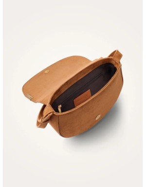 Sac bandoulière Vanessa Wu, petit format, suédine camel - MA0140CM