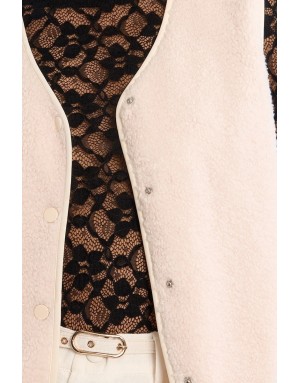 Gilet mouton Lili Sidonio by Molly Bracken, coloris blanc cassé - Référence : RL742EP