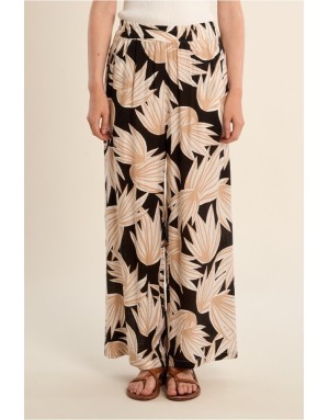 Pantalon fluide léger Molly Bracken, en ensemble avec le top LA211AEP, imprimé floral - Référence : LA1881EP