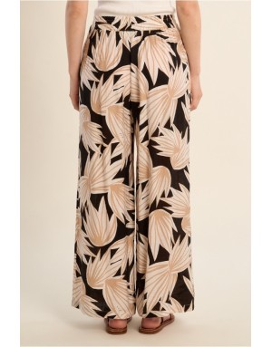 Pantalon fluide léger Molly Bracken, en ensemble avec le top LA211AEP, imprimé floral - Référence : LA1881EP
