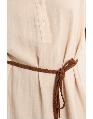 Robe courte Molly Bracken, esprit safari, fluide teinte naturelle offwhite -  Référence T2231EP