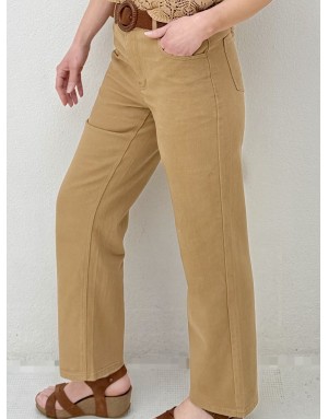 Denim droit camel Molly Bracken - Référence : EF1581EP