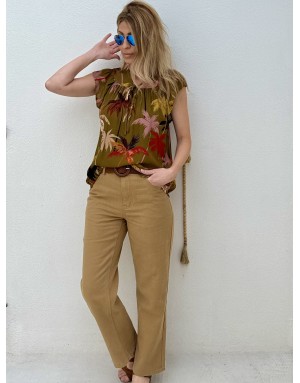 Denim droit camel Molly Bracken - Référence : EF1581EP