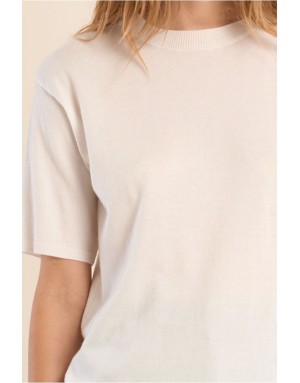 Pull léger et élégant Molly Bracken, coloris blanc cassé- Référence : LA946EP