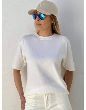 Pull léger et élégant Molly Bracken, coloris blanc cassé- Référence : LA1946EP