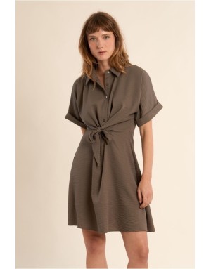 Robe chemise courte imprimée graphique Molly Bracken, manches courtes -  Référence LAL644EP