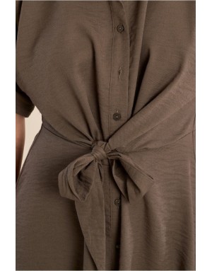 Robe chemise courte imprimée graphique Molly Bracken, manches courtes -  Référence LAL644EP