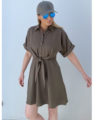 Robe chemise courte imprimée graphique Molly Bracken, manches courtes -  Référence LAL644EP
