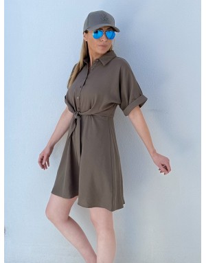 Robe chemise courte imprimée graphique Molly Bracken, manches courtes -  Référence LAL644EP