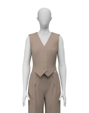 a pièce signature qui transforme le blazer et pantalon Guess en tailleur 3 pièces d'exception - Référence : W5YH55