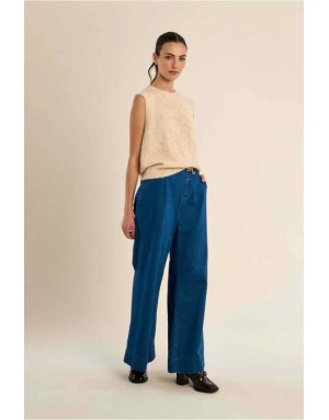 Pull sans manches en maille avec torsades et motifs fantaisie — Référence : LA2046EN