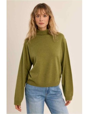 Pull col roulé oversize, 94% polyester et 6% laine — 2 coloris dispo - Référence : LAR239EN
