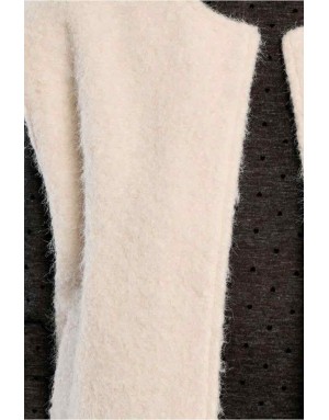 Gilet précieux en maille bouclette fluffy, Bracken - Référence : TL437AEH