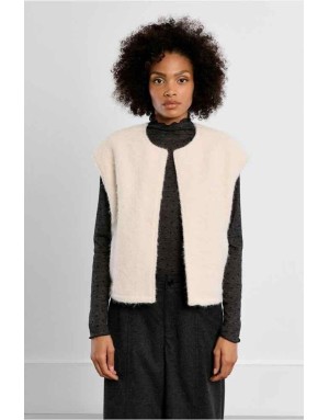 Gilet précieux en maille bouclette fluffy, Bracken - Référence : TL437AEH