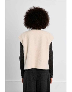 Gilet précieux en maille bouclette fluffy, Bracken - Référence : TL437AEH