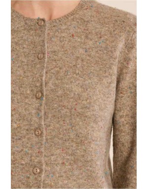 GILET COURT CAMEL CHINÉ - MOLLY BRACKEN