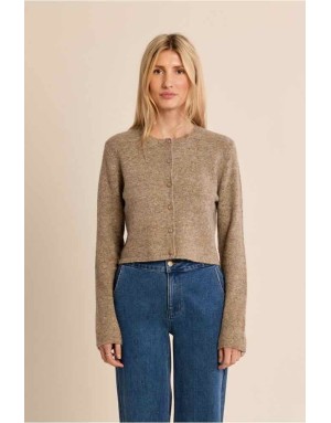 GILET COURT CAMEL CHINÉ - MOLLY BRACKEN
