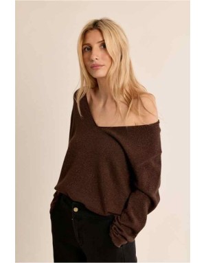 PULL COL V FILS LUREX - MOLLY BRACKEN