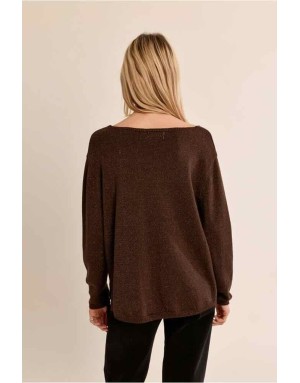 PULL COL V FILS LUREX - MOLLY BRACKEN