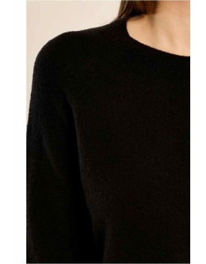 pull maille souple, encolure boutonnée de nacre,  Référence : LAS150EN