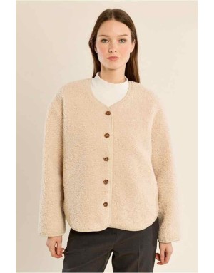 VESTE IMITATION MOUTON CRÈME  - MOLLY BRACKEN